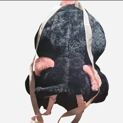 Slumpykev Dark Chao Bag V1 Black Pink Plush Backpack - Exellent