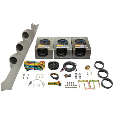 #ad GlowShift Boost Oil PSI Water Temp Gauges Gray Pod for 02 07 Subaru WRX $285.99