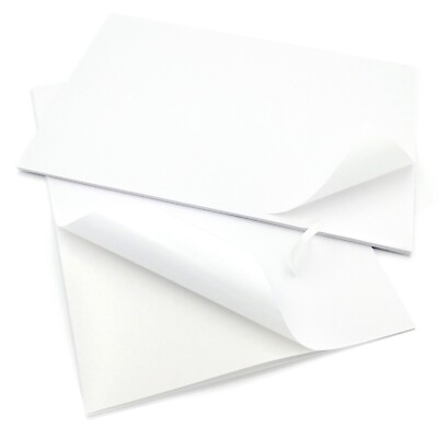 A4 matt weiß Aufkleber Papier Riss Rückseite Etikett Blatt Tintenstrahl & Laser bedruckbar
