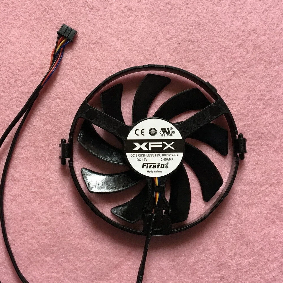 Pair Fans Cooler Fan For XFX R9 370 380 370X 380X R7 370 360 FDC10U12S9-C 92mm - Image 4 of 4