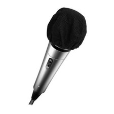 HamiltonBuhl Hygenx Sanitary Disposable Microphone Covers - Black, Box of 100