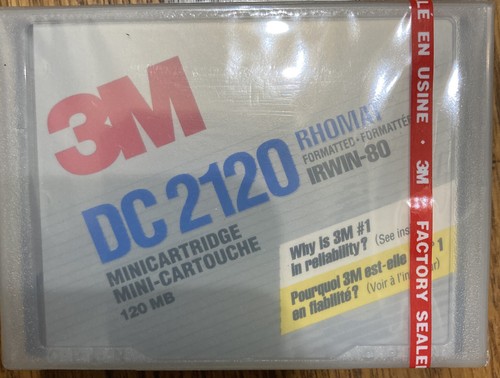 3M Mini Datenkassette 5er Pack DC2120 formatiert 120MB neu werkseitig versiegelt - Bild 1 von 2