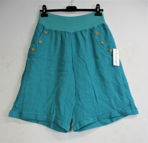 LagenLook Ladies Knee Length 100% Linen Shorts 12 Colours One Size:Regular - Picture 8 of 76