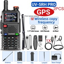 BAOFENG 5RH GPS 10W WALKIE TALKIE MULTI BAND RECHARGEABLE TWO WAY RADIO SET 2PCS