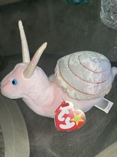 Ty Beanie Babies - Swirly the Snail Plush Toy - (tag Errors)