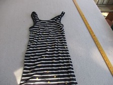 Womens A New Day blue white striped tank top sz s
