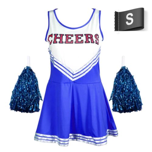 ADULT LADIES SMALL HIGH SCHOOL DANCE COSTUME Pompoms Team Halloween Party Dress - Picture 1 of 3