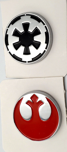 Star Wars Rebel & Imperial Logo DELUXE  1" Thick Metal Lapel Pin Set of 2 - 第 1/3 張圖片