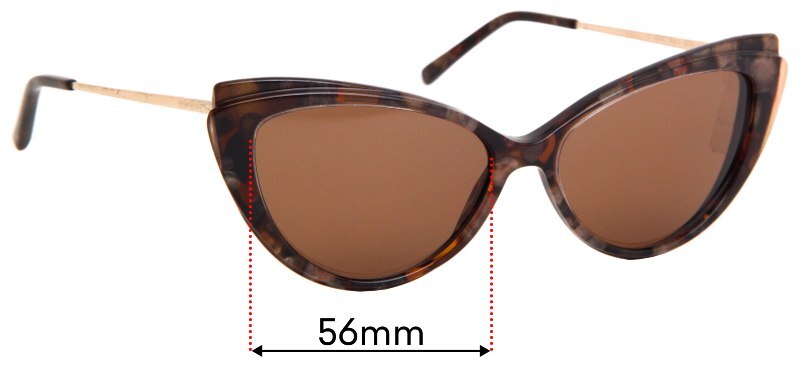 Lenti di ricambio per occhiali da sole SFx adatte a Yves Saint Laurent Ysl6346 s larghezza 56 mm