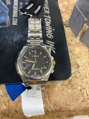 Citizen Eco-Drive H145-S113962 Radio Solar Wristwatch Black Dial with Box