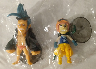 Lot of 2: Roronoa Zoro Franky One Piece Japanese Anime Figures Toy Small Chibi