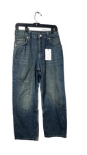 NEW Zara Jeans Women's Size 13-14 Denim Light Wash Wide Leg High Rise Jeans