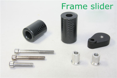 No Cut Frame Slider Crash Protector For 2007-2008 Kawasaki Ninja ZX-6R 08 Carbon