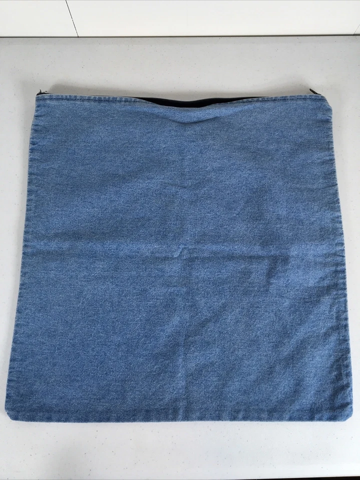 Funda Almohada Vintage Ralph Lauren Denim Etiqueta Bandera HECHA EN EE. UU. Lavado a Piedra Foto 4 de 4