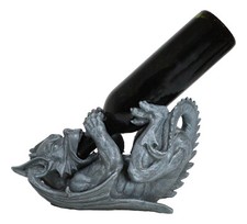 Gothic Fantasy Winged Drunken Gargoyle Wine Bottle Holder Figurine Kitchen Decor