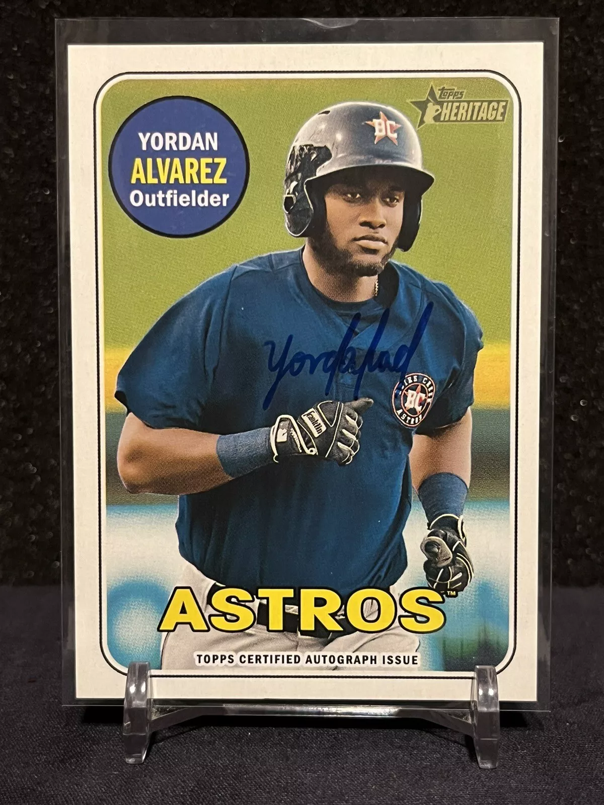 2018 Topps Heritage Minors Yordan Alvarez #ROA-YA Real One Auto Astros