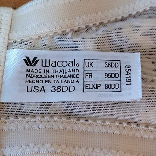 Wacoal # 854191 Embrace 36DD BH trägerlos nude Push-up Bügel mit Spitze gebraucht, in einwandfreiem Zustand - Bild 8 von 11