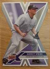 2008 UPPER DECK X DIE-CUT GARRETT ATKINS #36 COLORADO ROCKIES