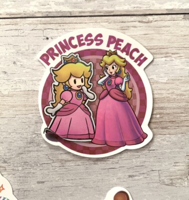 Super Mario Brothers Nintendo Kart Princess Peach Toad Stickers