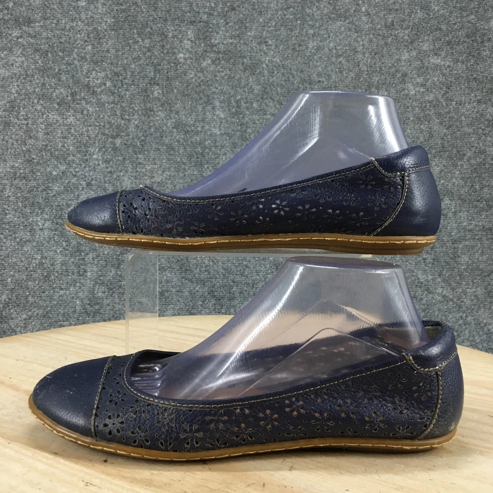 Zapatos Softspots para mujer 9,5 M recortados ballet planos cuero azul informales cómodos Foto 2 de 4