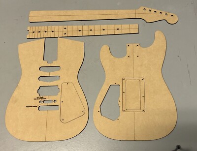 Super Strat 22 fret HSS Template- Gotoh/Fender bridge routing