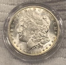 1890 CC Morgan Dollar BU Unc MS Mint State 90% $1 Silver