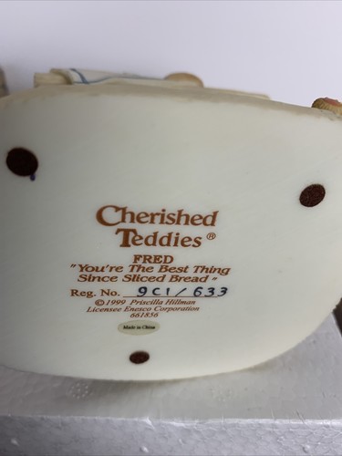 Estatuilla Cherished Teddies 661856 Fred You're The Best Enesco 1999 - Imagen 8 de 10