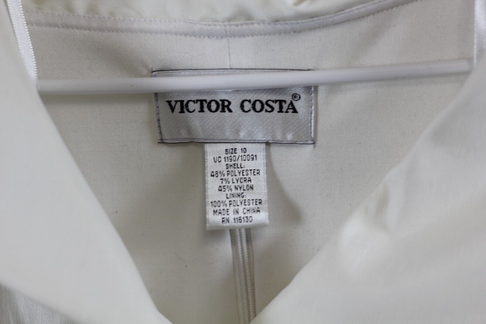 Vintage Victor Costa Womens size 10 White Blouse … - image 3