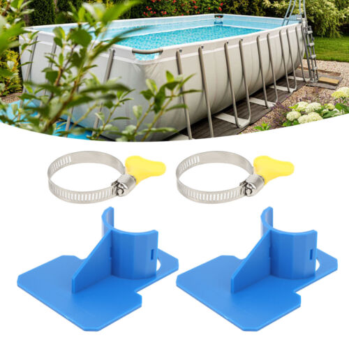 2 PCS Swimming Pool Pipe Fixing Holder Hose Support Mount Bracket