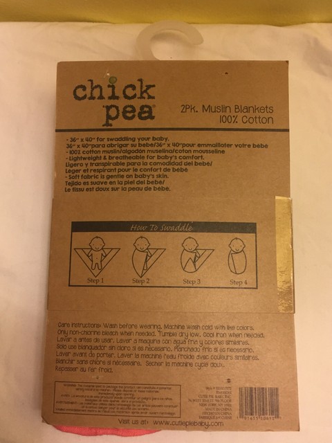 Chick Pea Baby 2 Pack Muslin 100 Cotton Swaddle Blanket Floral And Solid For Sale Online Ebay