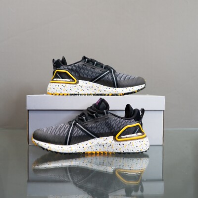 adidas Men’s Gray, Black and Yellow Athletic Golf Shoes Adidas Men main image 2