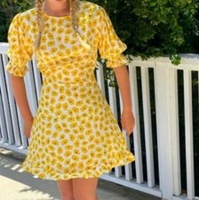 NWT Faithfull the Brand Florence Mini Dress Constance Size Medium