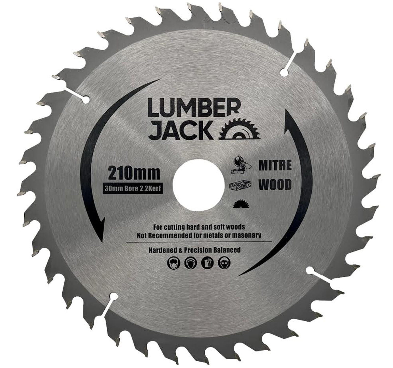Lumberjack TCT Circular Saw Blade 210mm x 30mm x 48T for Mitre & Table