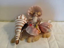 Fitz and Floyd Charming Tails Figurine Happy as a Clam one eye replaced