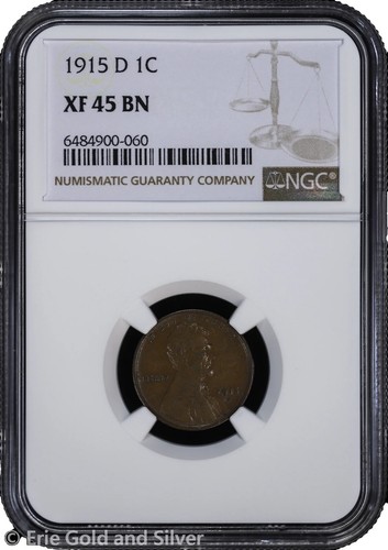 1915-S Lincoln Wheat Cent NGC Mint Error VF 30 Brown Obv & Reverse