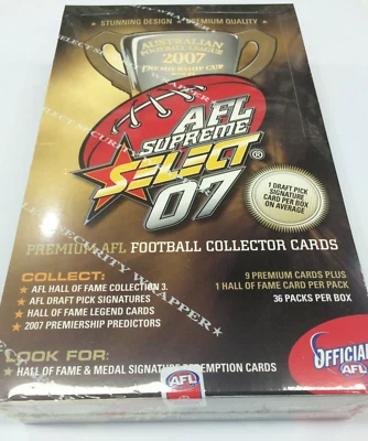 2007 Select AFL Supreme Trading Card Factory Box (36 packs)-AFL Hall Of Fame S3