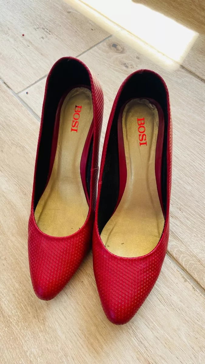 Bosi women red court shoes UK 6 eBay