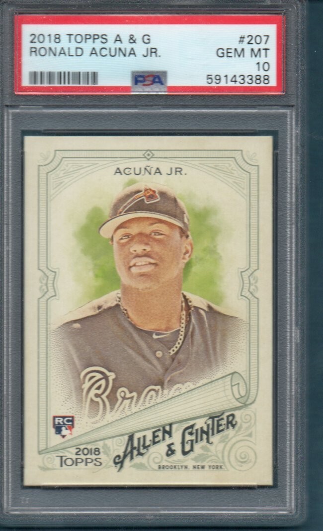 2018 Topps Allen & Ginter Ronald Acuna, Jr. #207 PSA 10 GEM MT