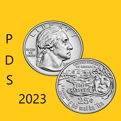 2023 P D S  (3 Coin) American Women Quarters - Edith Kanaka'ole (BU)
