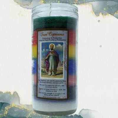 Jumbo 14 Day Cipriano Fixed Candle to Remove Evil Spirits ~ Vela San Cipriano