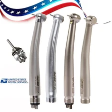 SANDENT Dental High Speed (LED E-generator) Handpiece 4/2-Hole Push Turbine