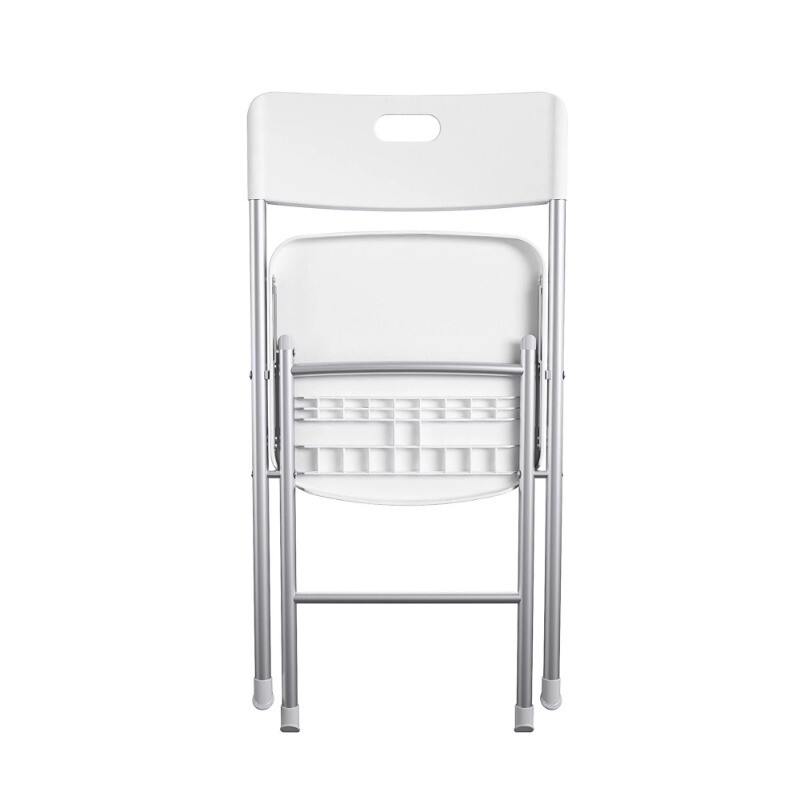 Mainstays Resin Seat & Back Folding Chair, White, 4Pack eBay