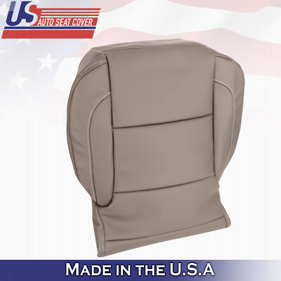 OEM-Style Driver Bottom Perforated Leather Seat Cover – Tan For 2015-2017 GMC Yukon Denali, Direct Fit