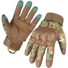Tactical Full Finger Gloves Touchscreen PU Leather Combat Shooting Hunting Glove