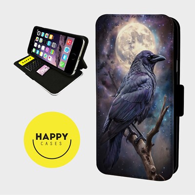 HEXE FLIEGT VOLLMOND MAGIE - Kunstleder Flip Handyhülle - iPhone/Samsung