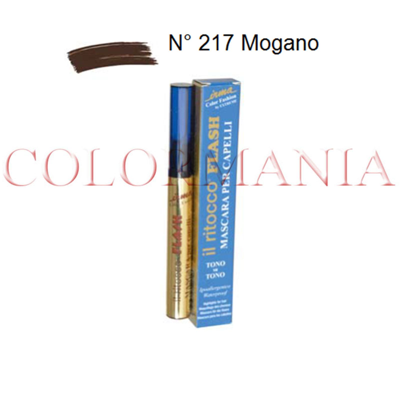 IL RITOCCO FLASH MASCARA PER CAPELLI BARBA BAFFI WATERPROOF COLORE MOGANO
