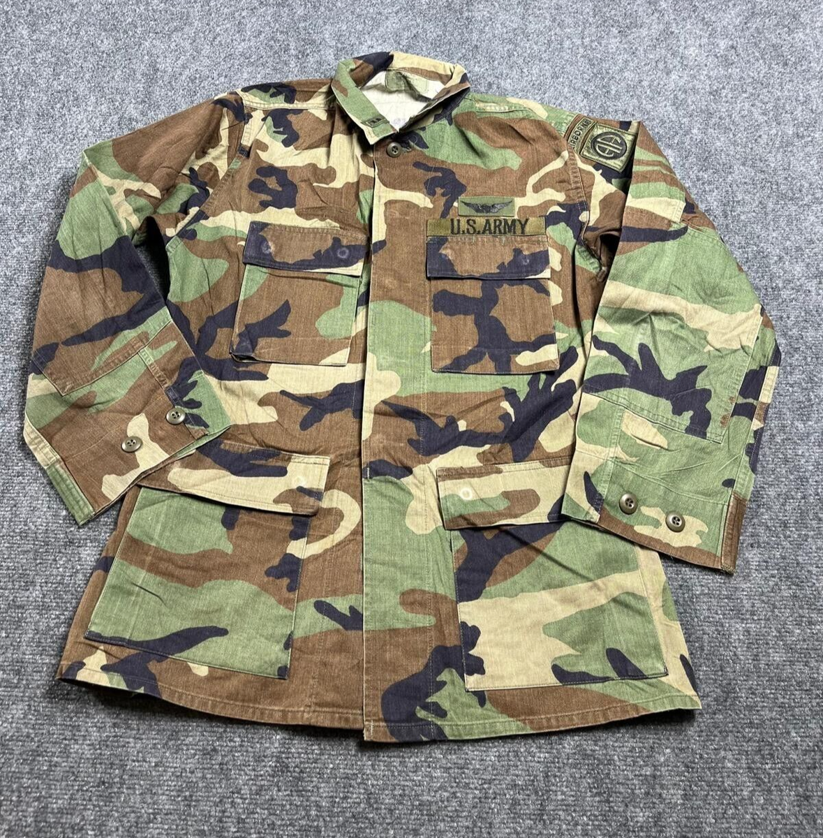 US Army Men's Woodland Camo Combat Jacket Small Regular | eBay