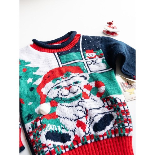 VTG Hot Fudge Kids Polar Bear Christmas Sweater Holiday Winter Knit Pullover - Picture 2 of 7