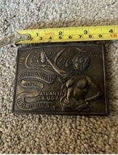 Vintage Coca-Cola Belt Buckle Coca-Cola Topless Brass Lady Tiffany Foundry