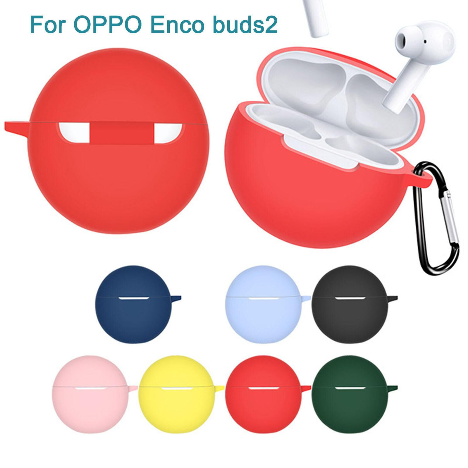 Silicone Earphone Protective Case for OPPO Enco buds 2 Dust Cover
